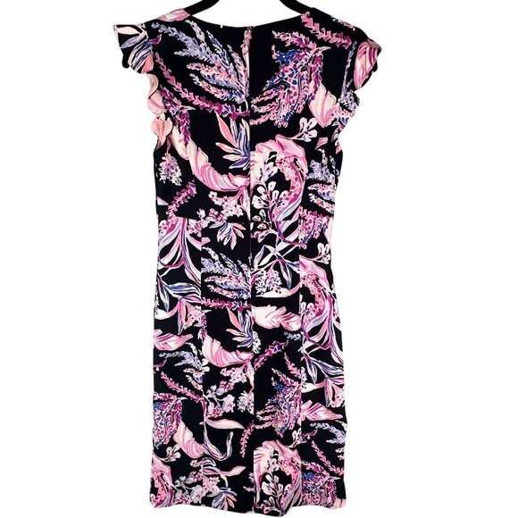 Lilly Pulitzer Mina Stretch Shift Dress Wild Within Print Onyx Size 0 NWT - Picture 4 of 12